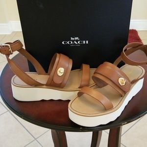 Coach Leather Sandal